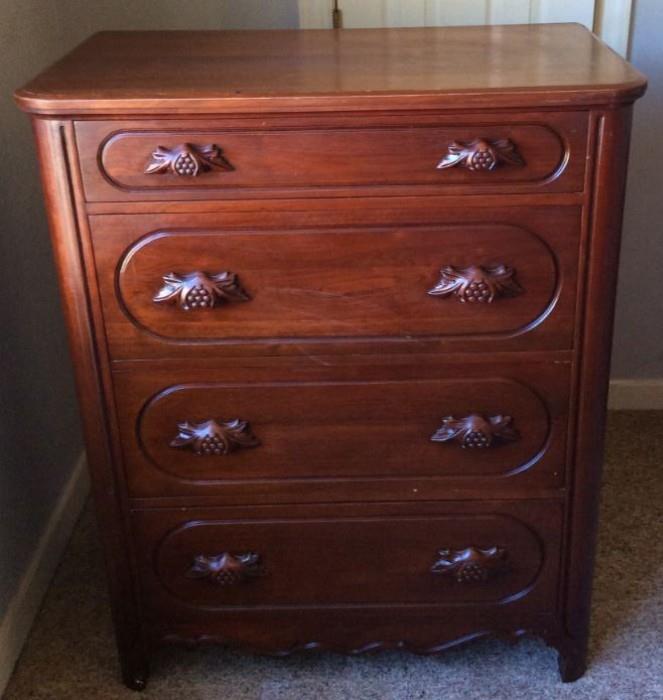 DAVIS CABINET Lillian Russell Solid Walnut 38" Chest of Drawers 2327