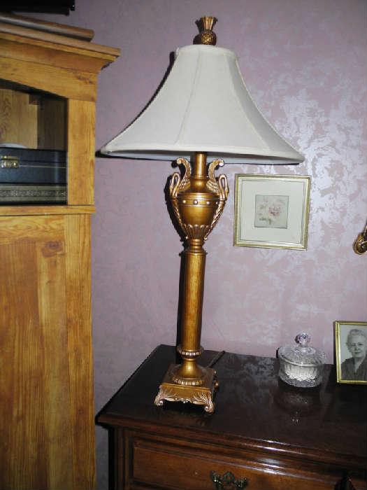 Gorgeous gold leaf lamp
