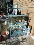 Green mesh Bakers rack