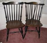 Hitchcock chair and unmarked