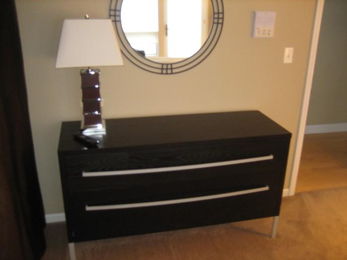 Dania Furniture Dresser.  Dark Cappuccino.              55" x 19" x 31 1/2". $395 Matches the Queen Headboard & Footboard, Chest of Drawers and 2 Night Stands.  Offers Accepted.