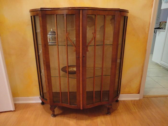 Antique Walnut Curio from England 