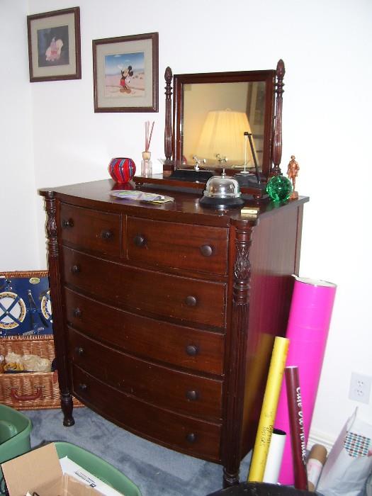 Antique chest of drawers, has matching dresser.