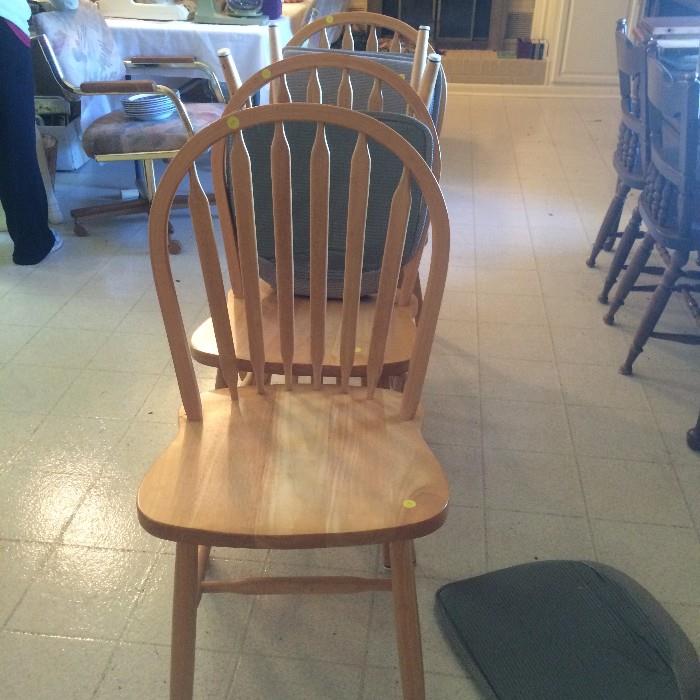 #46 4 oak dining chairs $80