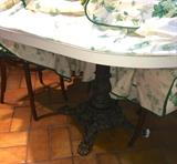 Iron base table