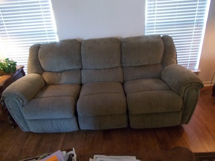 3 Cushion Sofa Recliner!!! - EXCELLENT CONDITION