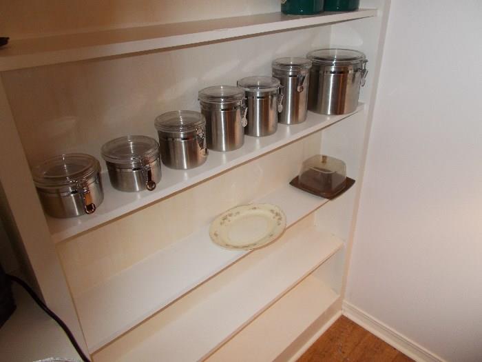 Set of 7 Stainless Cannister Set - Very Nice!!