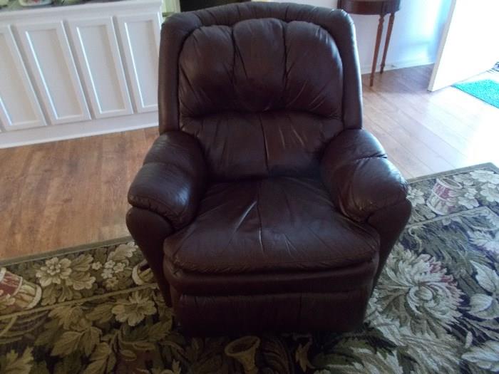 Leather Recliner - Single Seat