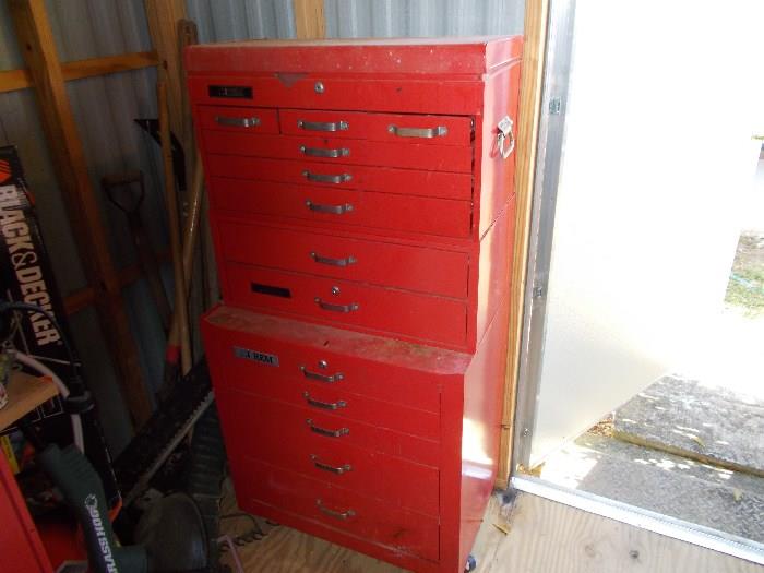 "Stacked" Red Tool Chest - will have some tools in it!!!