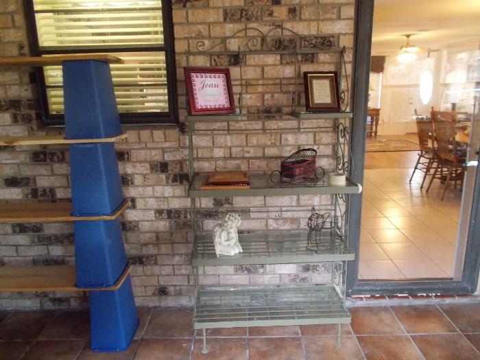 Hard to see - LARGE Baker's Rack - 3 Large/2 Small Glass Shelves - Great Display Piece!!!!!!