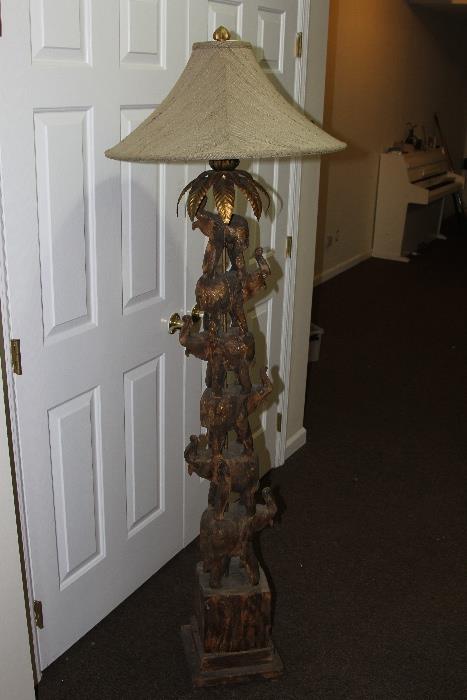 Wooden Elephant Lamp and other Jamaican Made items