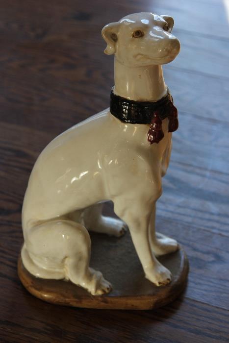 ceramic dog statue
