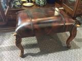 Leather Ottoman 