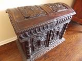 17th Century Baroque Walnut Carved Chest