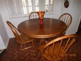 Oak dinette & 4 chairs