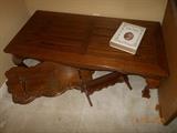 Oak coffee table and wall shleves