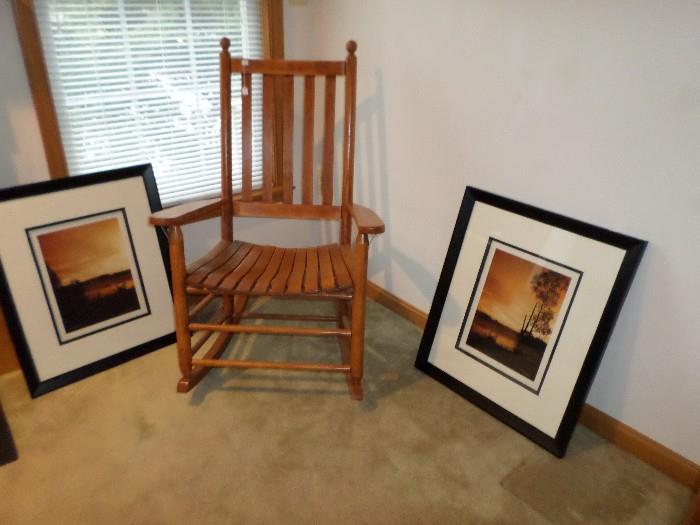 Oak Rocking Chair,Framed Art Prints