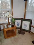 Deco Stained Glass Lamp,End Table,Framed Art Prints