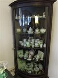 VICTORIAN CABINET AND CHINA