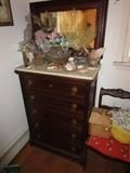 MARBLE TOP DRESSER