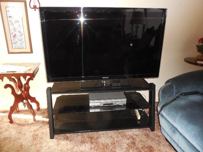 55" Samsung Flat Screen TV with Stand, selling together.
