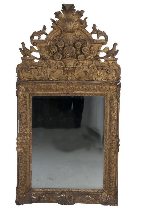 Louis XVI Style Gilt Carved Mirror