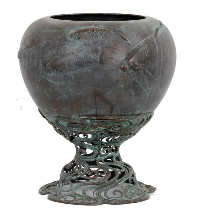 Japanese Bronze Footed Bowl