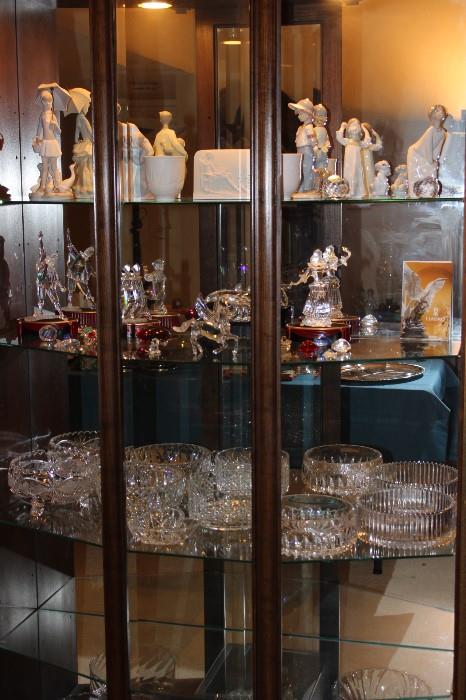 Lladro's, Swarovski's, Waterford and crystal.
