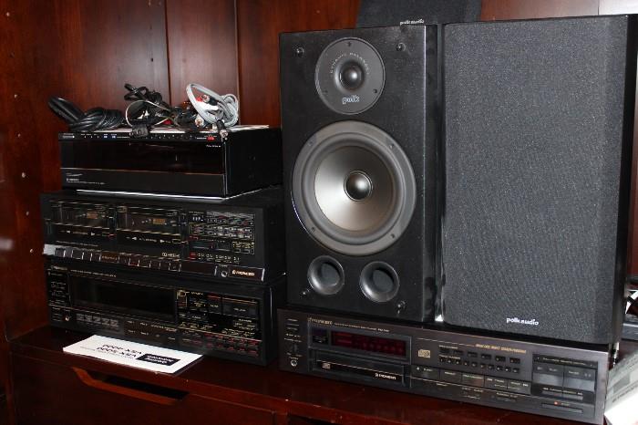 Complete set of Pioneer audio components.