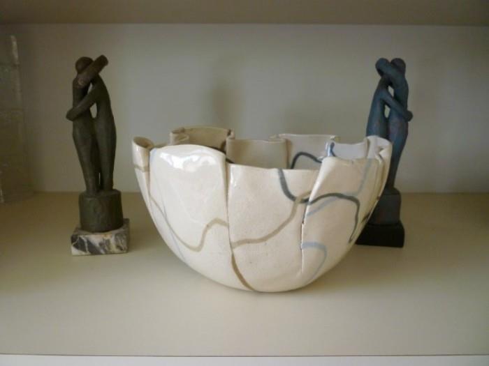 Decorative Bowl and Small Statuary
