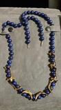 18k Tiffany & Co. Lapis Bead necklace - approx. 25"