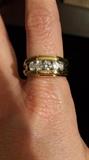 14k mens diamond ring - approx 9 1/2