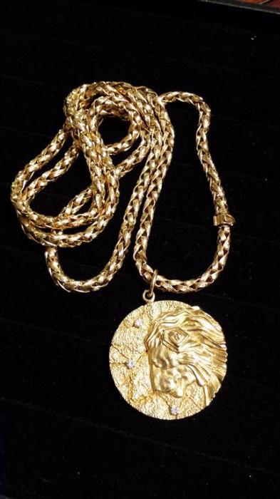 18K  heavy 39" chain made in Germany