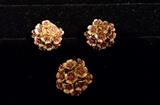 18k Ruby clip earrings and ring set - flowers move