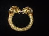 Rare Tiffany & Co. lion bangle bracelet with diamonds