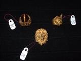 18k rings - Tiger eye (approx 6), Lion head w/ Diamond eyes (approx 6 1/2), Lion head (approx 4 1/2)