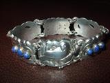 Georg Jensen sterling & lapis bracelet (approx 7")- Denmark
