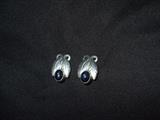 Georg Jensen sterling blue moonstone earrings - approx 7/8"