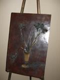 Large bronze plaque by Donald Aquilino dated 1968 - 3 of 6 - measures 15 1/2" x 24"