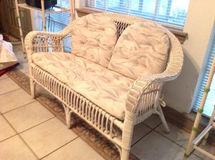 Another wicker settee
