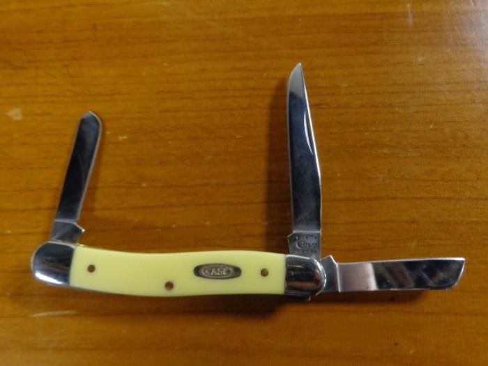 Case yellow handle 3 blade knife