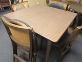 Vintage Stakmore Folding Card Table w/ Folding Chairs