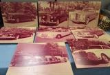 Early Model Rolls Royce and Mercedes Prints Mounted on Board.
