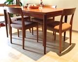 Svegards Swedish Modern Teak Drawleaf Dining Table, 8  Chairs