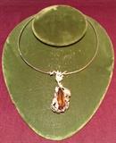 Topaz & Gold Pendant-Brooch