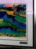 Beautifuly framed "golf suite" signed by Leroy Neiman