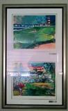 Beautifully framed "golf suite" (4 serigraphs in 2 frames) signed by Leroy Neiman