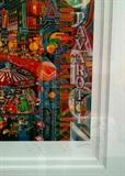 Fine framed serigraph, "Neon" by Hiro Yamagata, signed by artist.