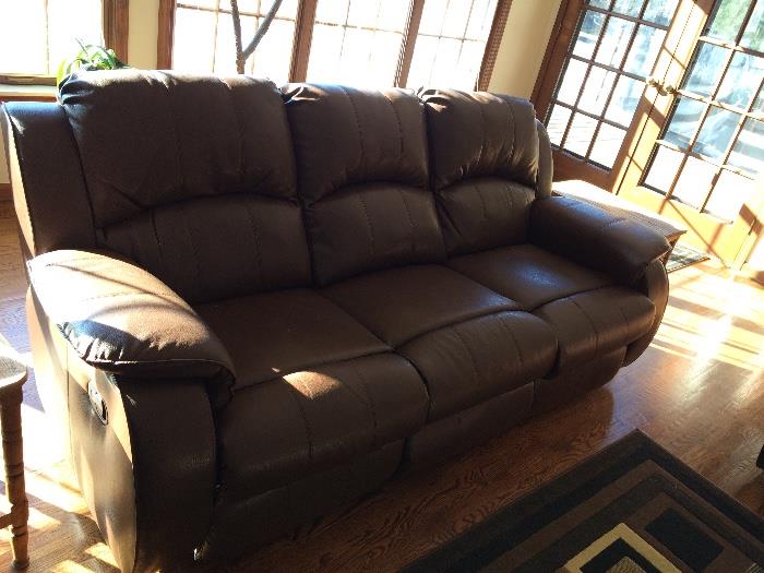 Matching "Pellissima" Leather blend reclining sofa