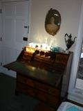 18th c. English walnut slant front desk